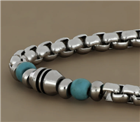 Bracciale Goyatè Donna in Acciaio Pasta di turchese BACM0869#ST - BACM0869#ST